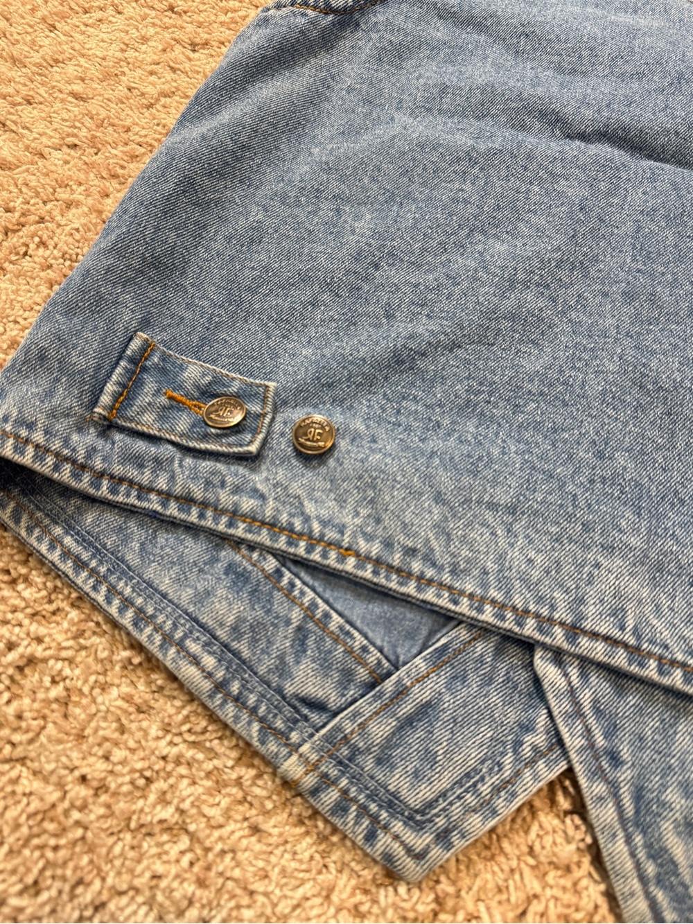 Vintage Checkered Flannel Denim Vest 1980's Rafaella Women's Size Medium - Picture 8 of 10